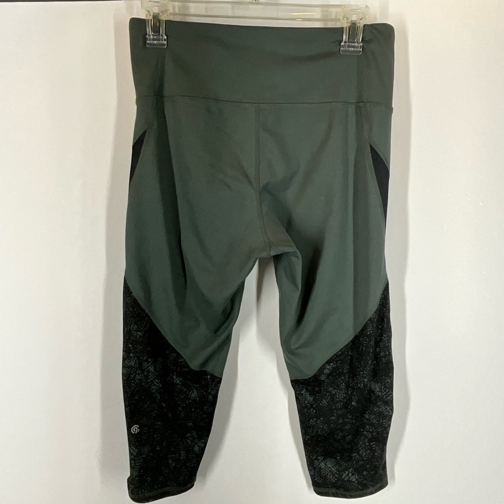 Champion Women’s Capris Legging US Women’s Size‎ Large Green Black - Picture 3 of 5
